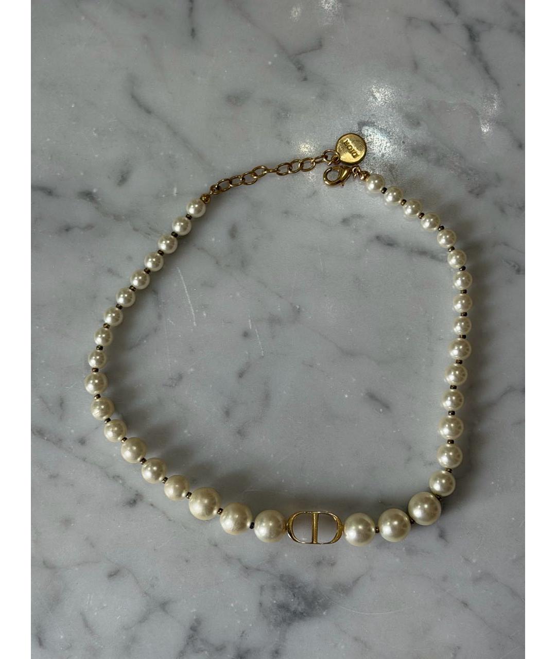CHRISTIAN DIOR Белый чокер, фото 4