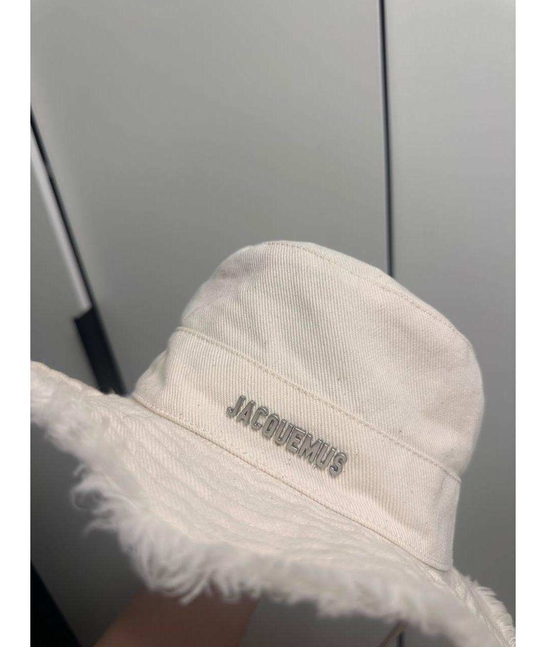 JACQUEMUS Белая хлопковая панама, фото 3