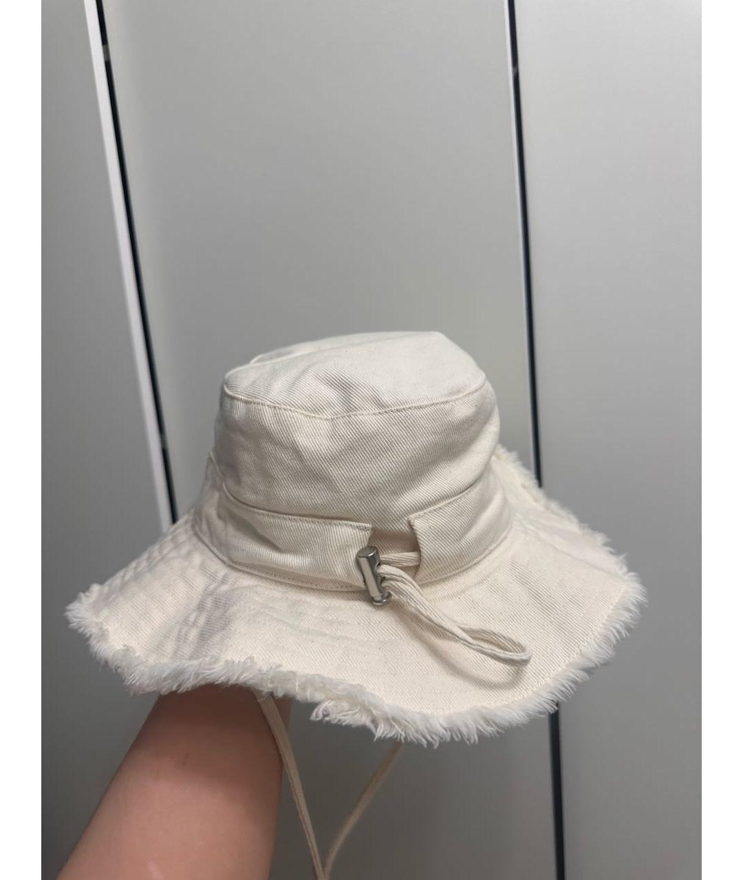 JACQUEMUS Белая хлопковая панама, фото 2