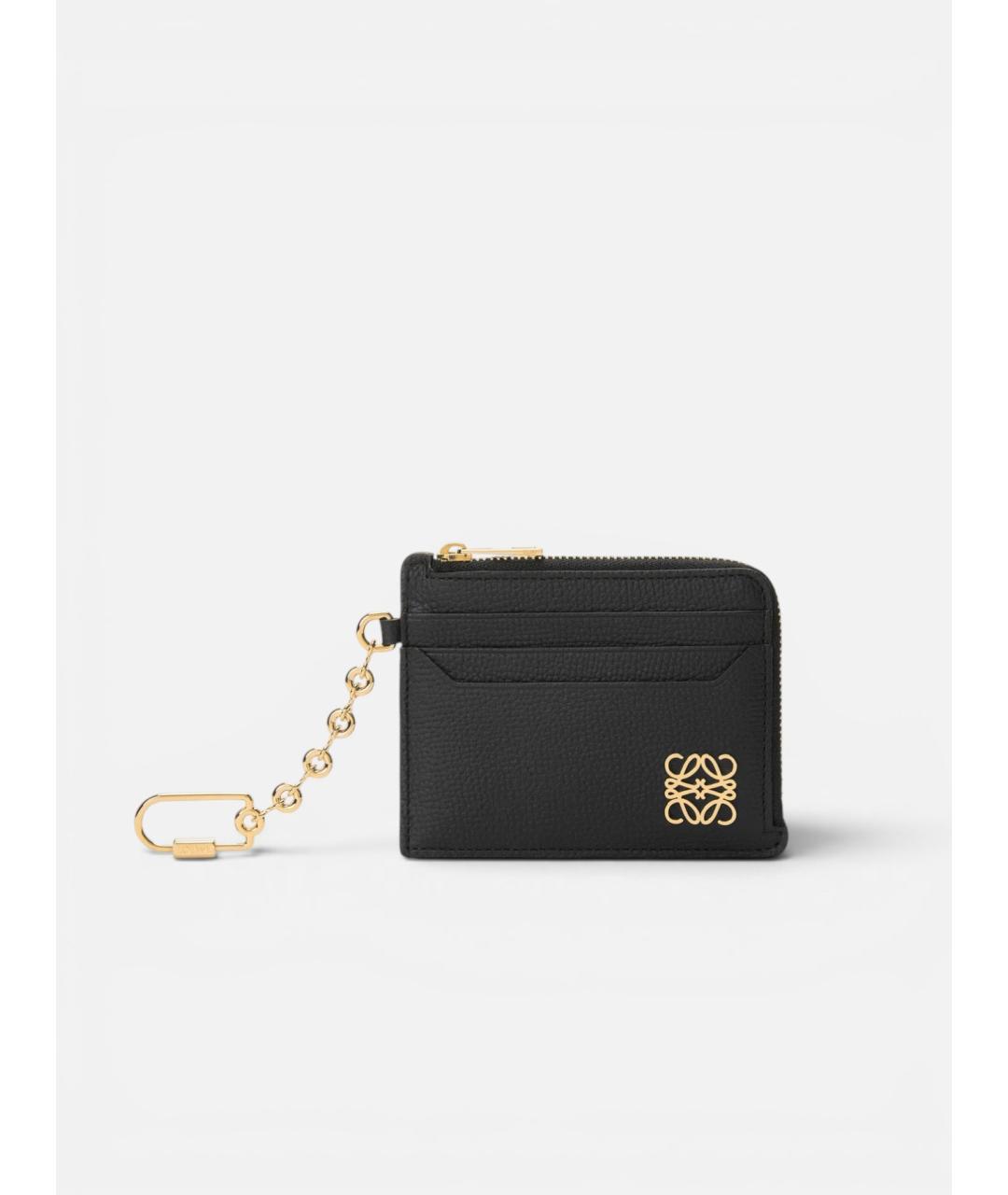 LOEWE Черный кожаный кардхолдер, фото 4
