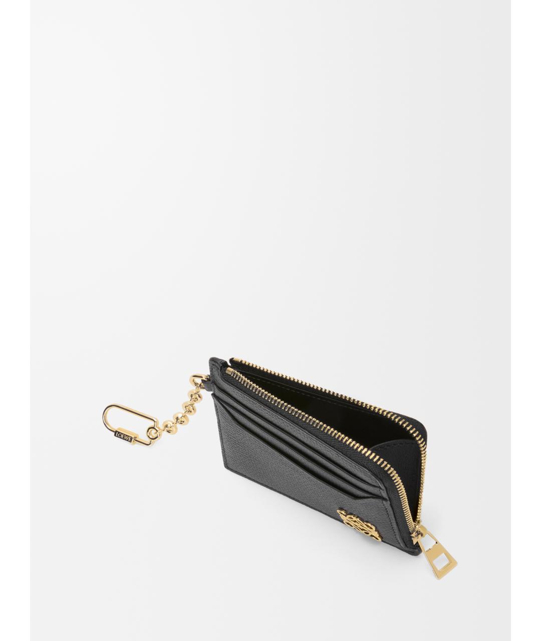 LOEWE Черный кожаный кардхолдер, фото 3