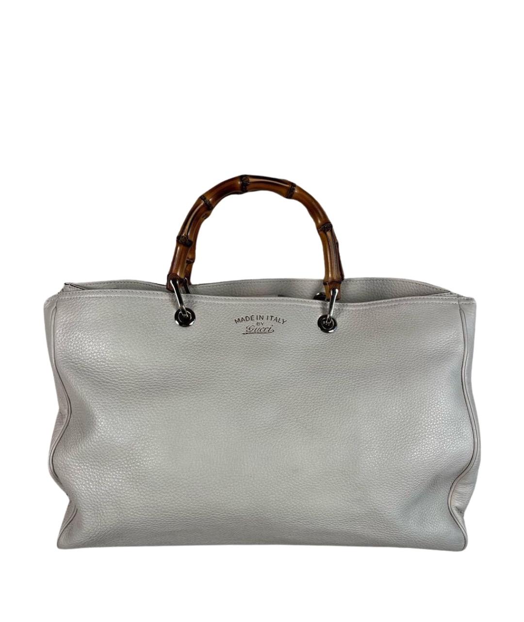 GUCCI Бежевая кожаная сумка с короткими ручками, фото 1