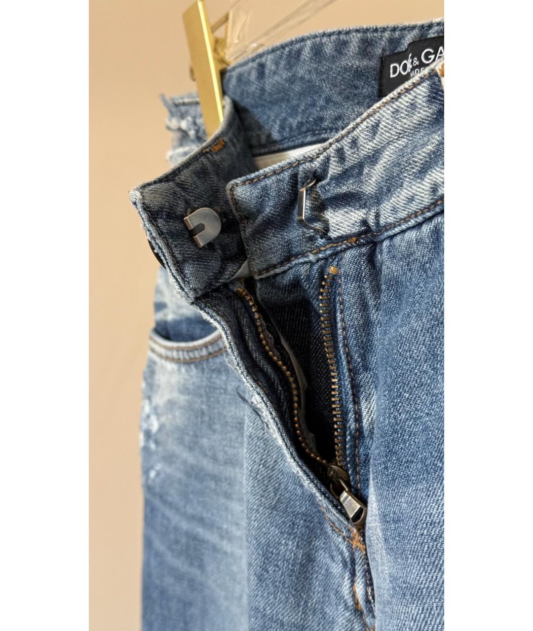 DOLCE&GABBANA Голубые прямые джинсы, фото 8