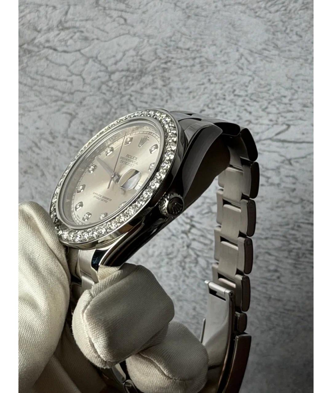 ROLEX Серебряные часы из белого золота, фото 3