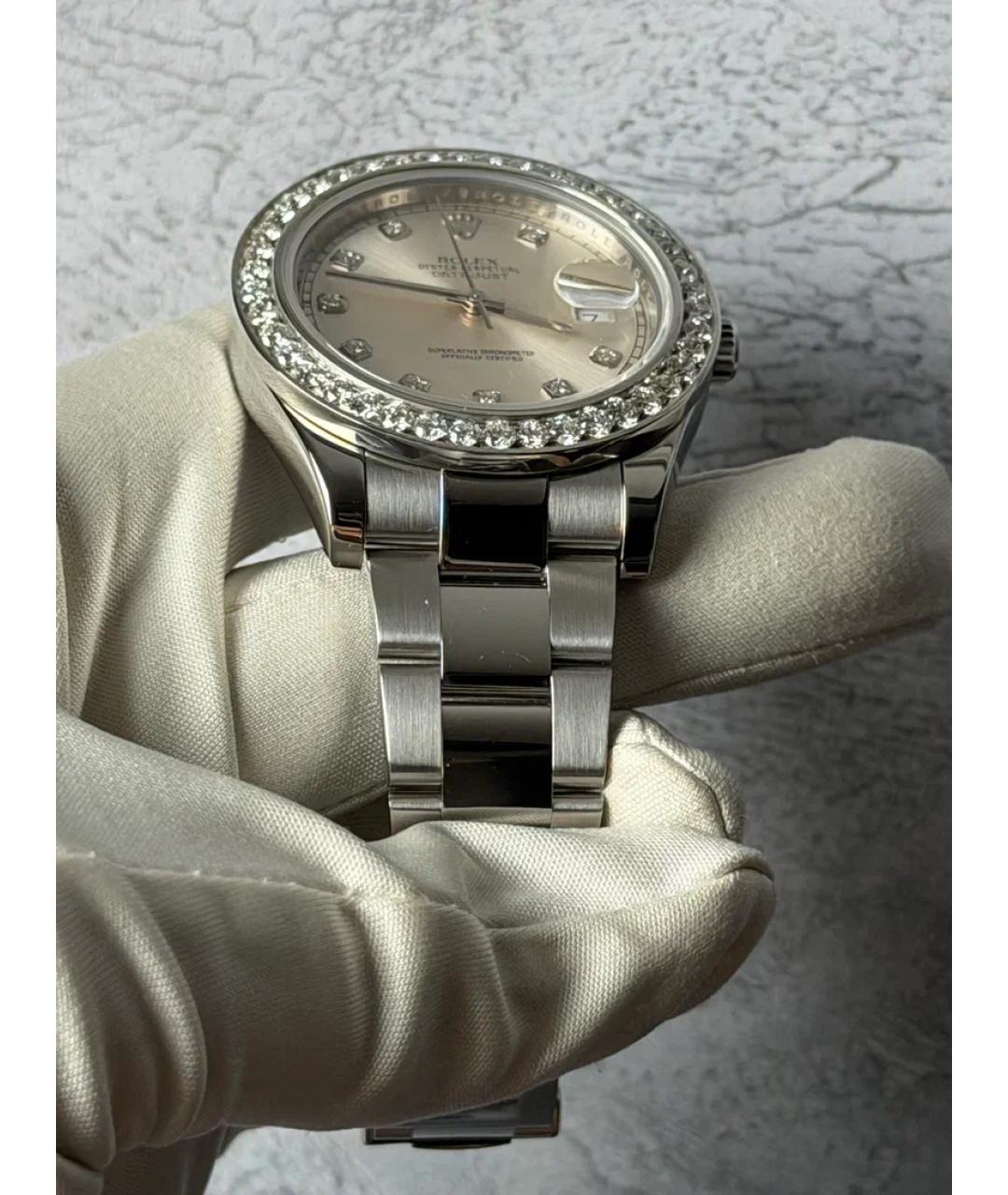 ROLEX Серебряные часы из белого золота, фото 5