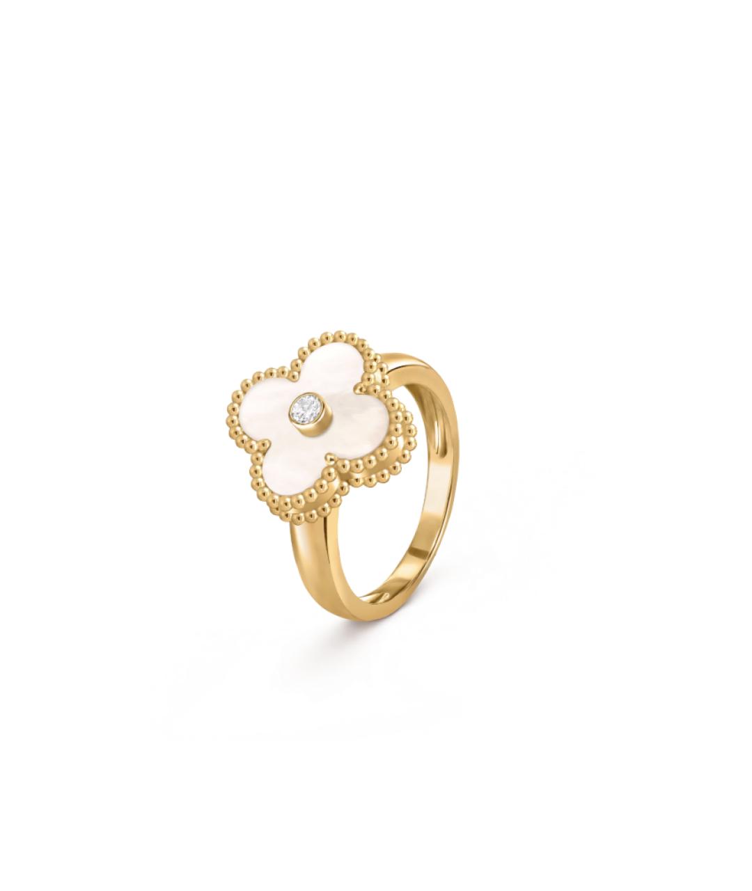 VAN CLEEF & ARPELS Белое кольцо из желтого золота, фото 4