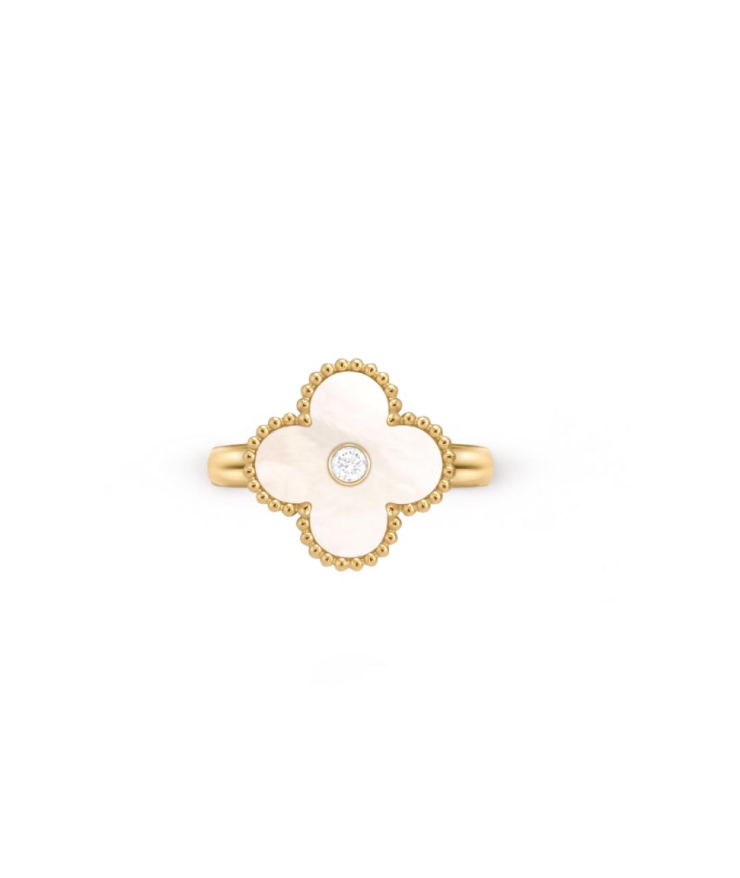 VAN CLEEF & ARPELS Белое кольцо из желтого золота, фото 2