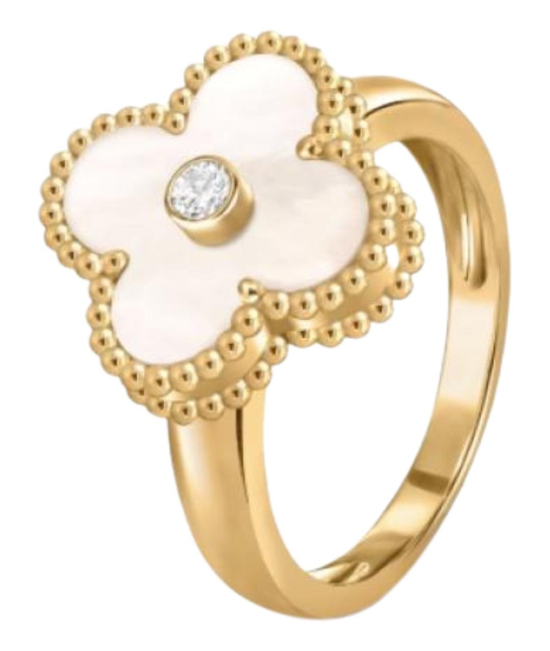 VAN CLEEF & ARPELS Белое кольцо из желтого золота, фото 1
