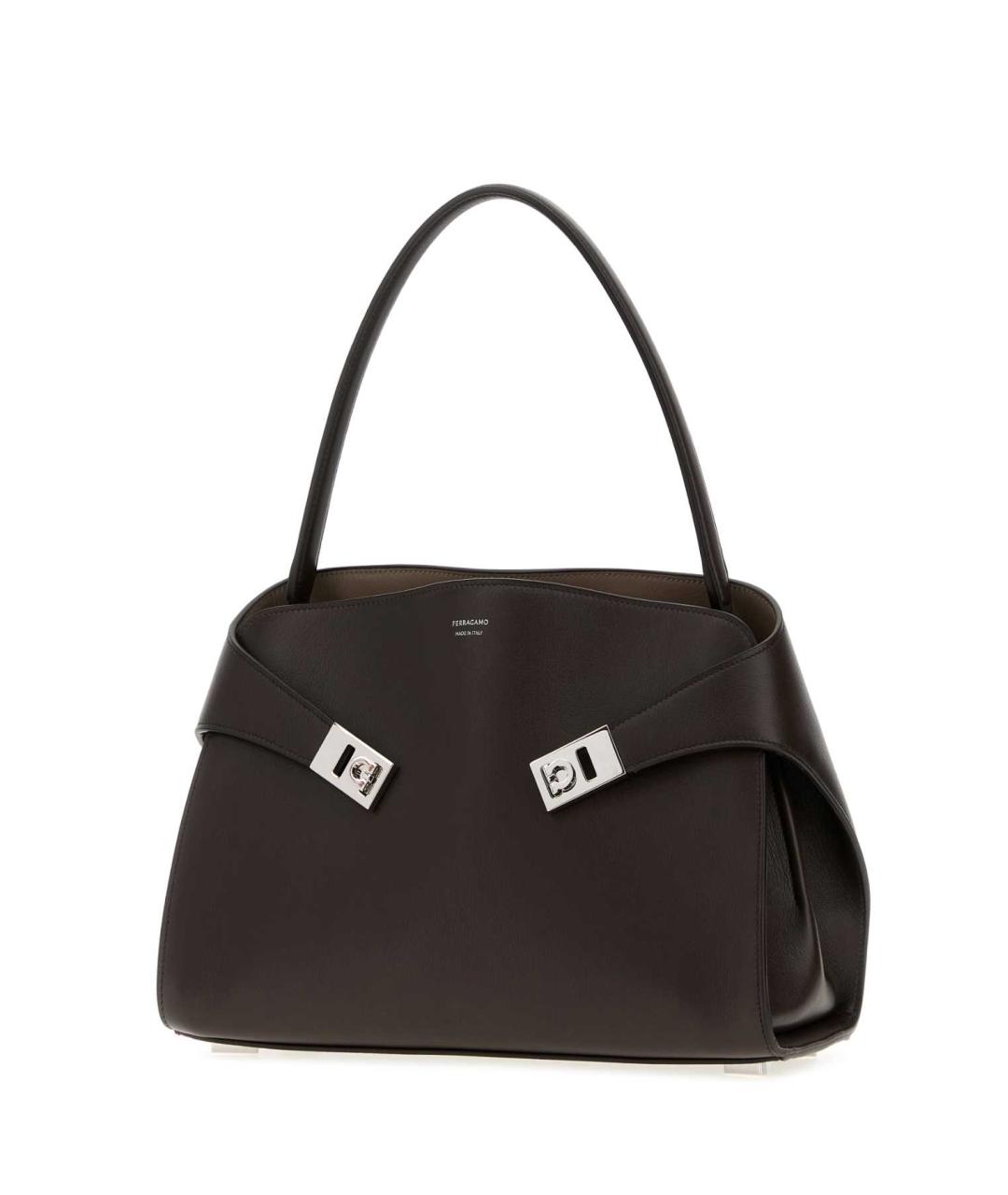 FERRAGAMO Коричневая кожаная сумка через плечо, фото 2