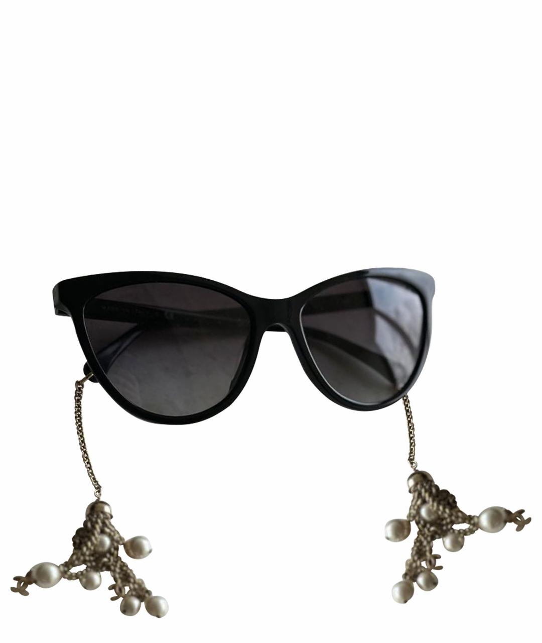 CHANEL Черные пластиковые солнцезащитные очки, фото 1