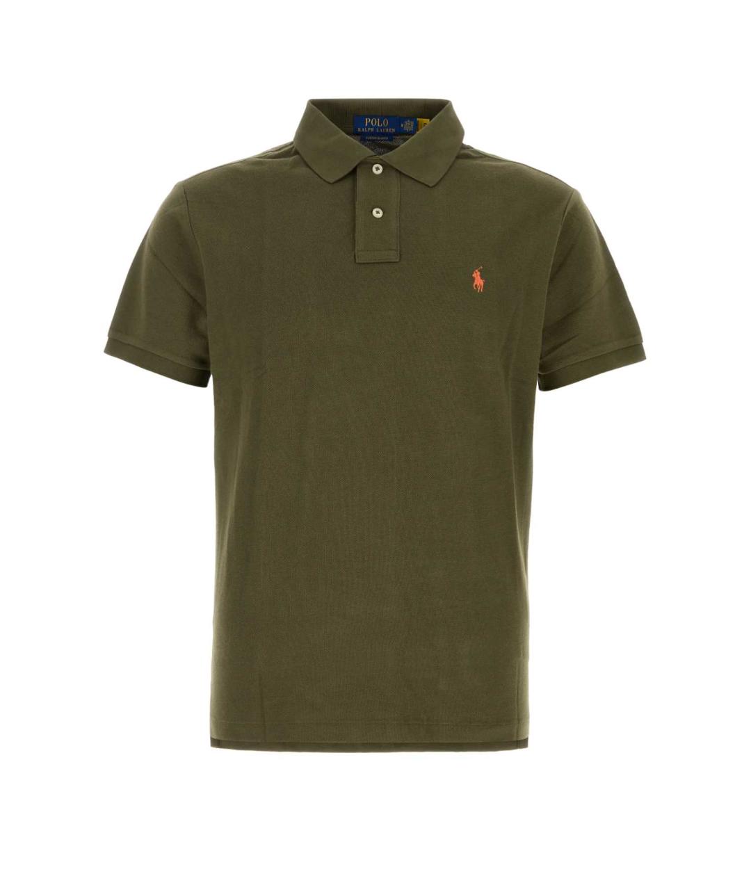 POLO RALPH LAUREN Зеленое хлопковое поло с коротким рукавом, фото 1