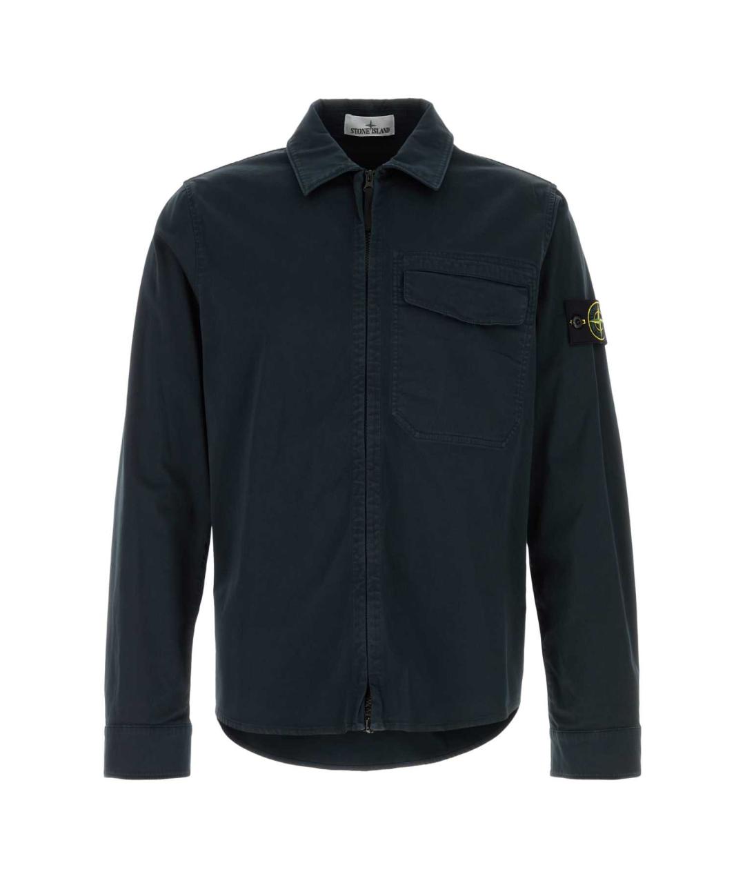 STONE ISLAND Синяя хлопковая кэжуал рубашка, фото 1