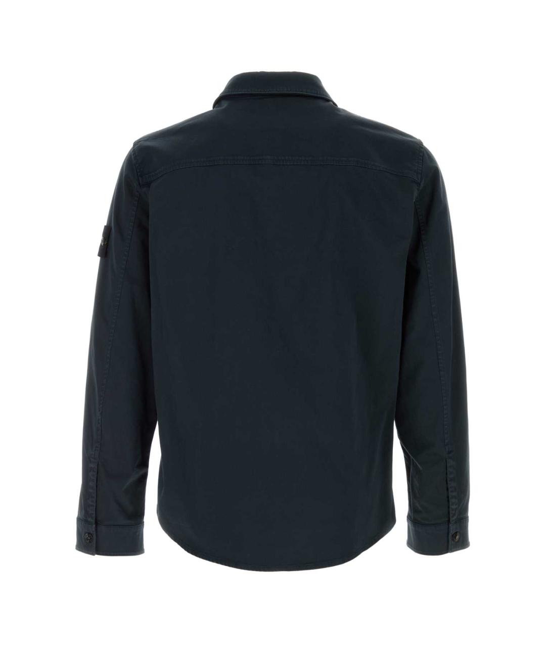 STONE ISLAND Синяя хлопковая кэжуал рубашка, фото 2