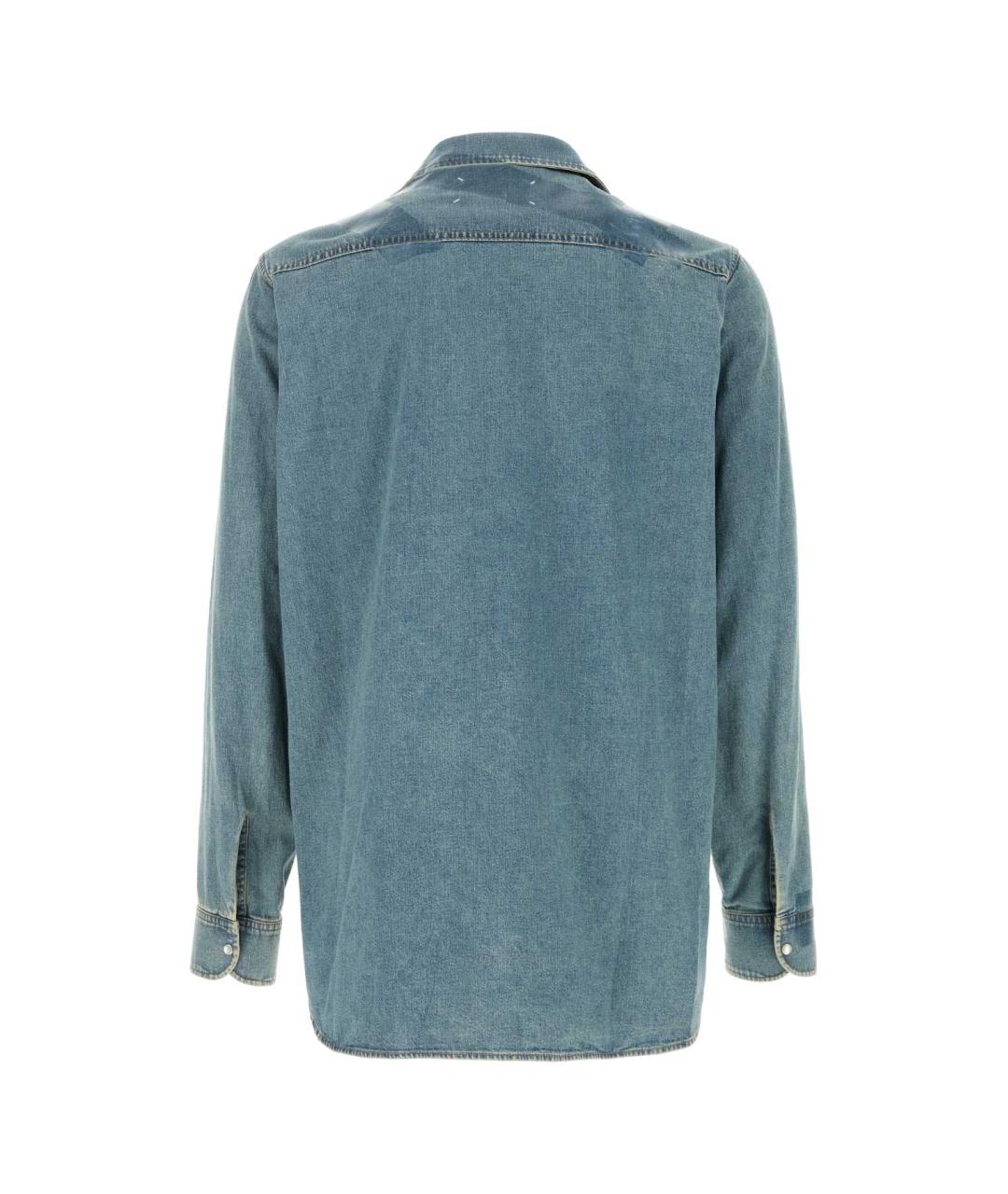MAISON MARGIELA Голубая хлопковая кэжуал рубашка, фото 2