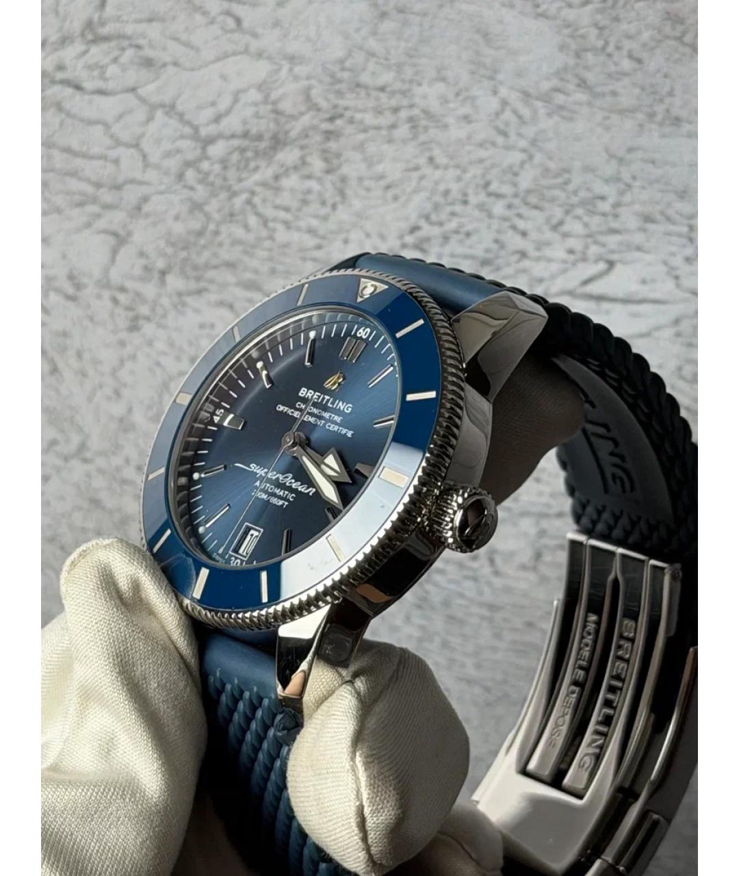 BREITLING Синие металлические часы, фото 3