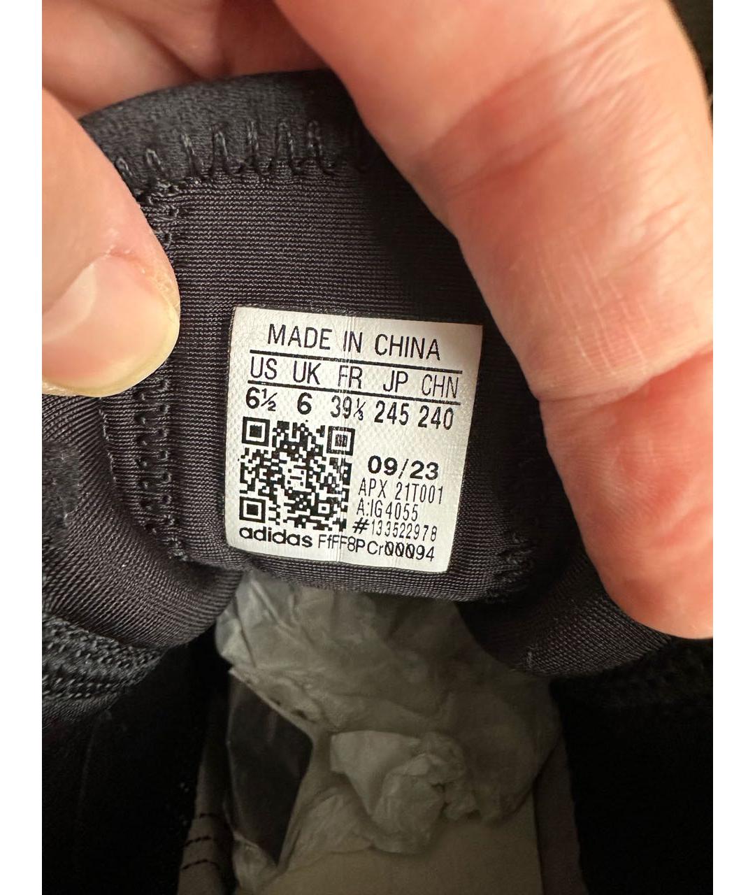 Y-3 Черные кожаные кроссовки, фото 4