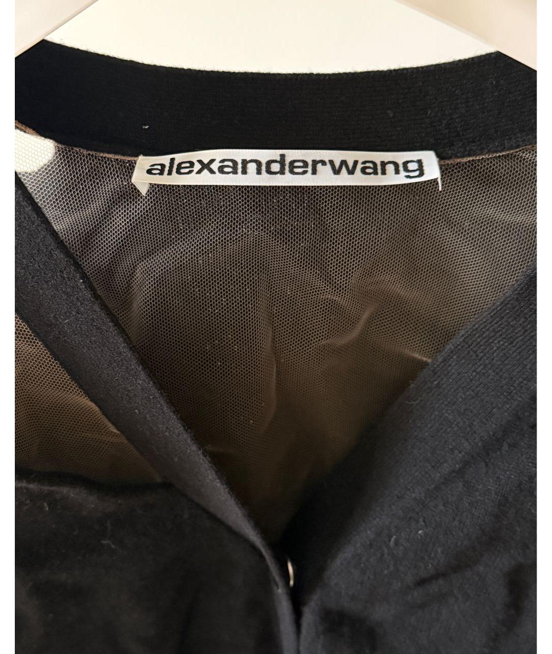 ALEXANDER WANG Черный шерстяной кардиган, фото 8