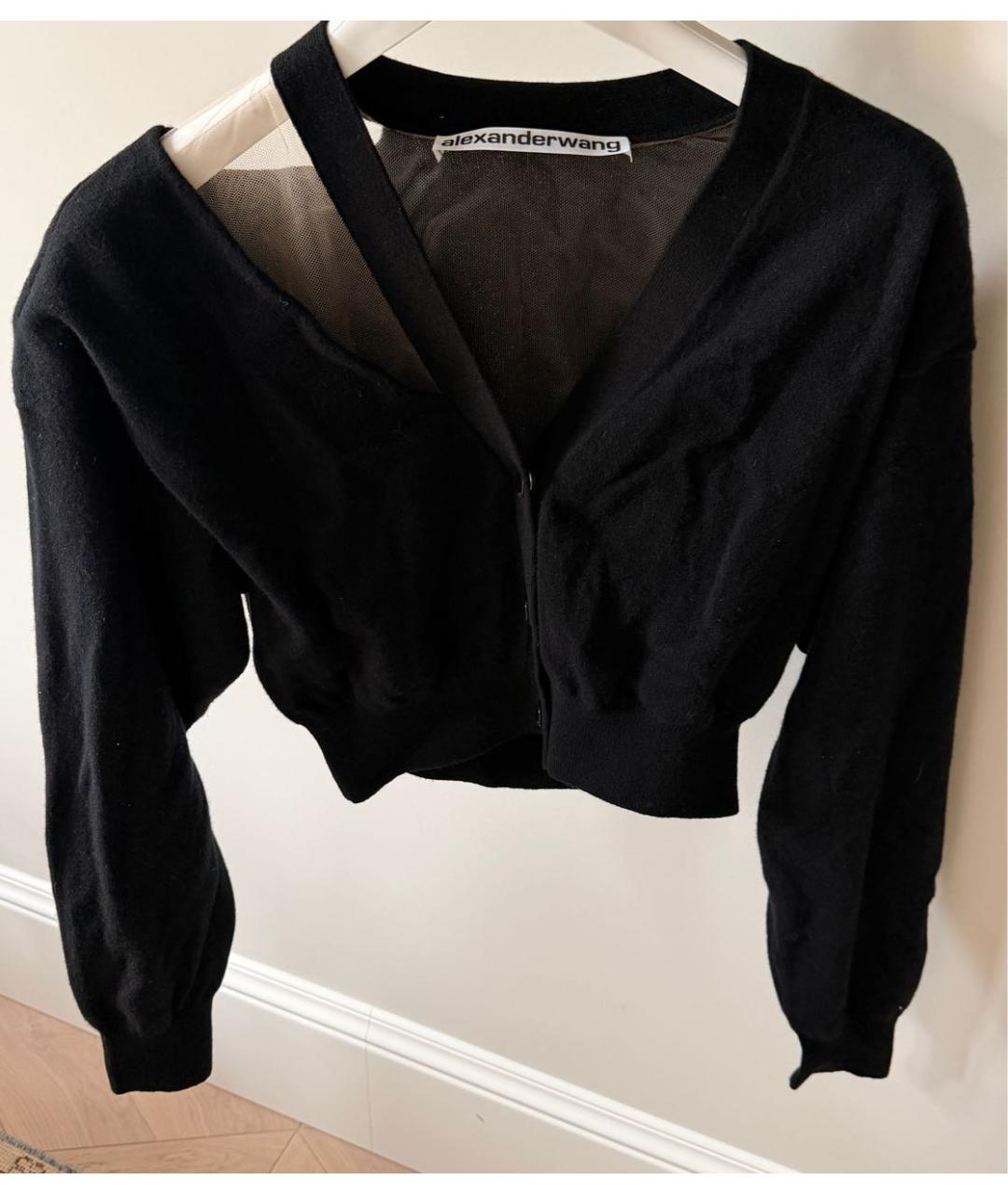 ALEXANDER WANG Черный шерстяной кардиган, фото 3
