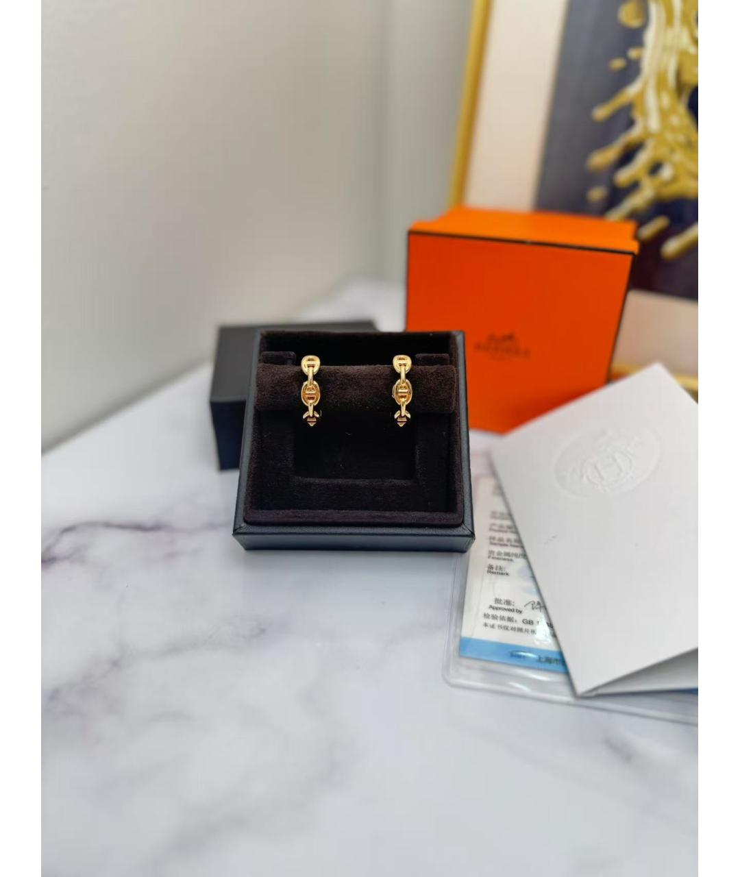 HERMES Золотые серьги из розового золота, фото 2