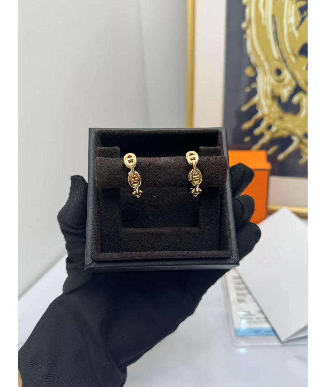 HERMES Золотые серьги из розового золота, фото 7