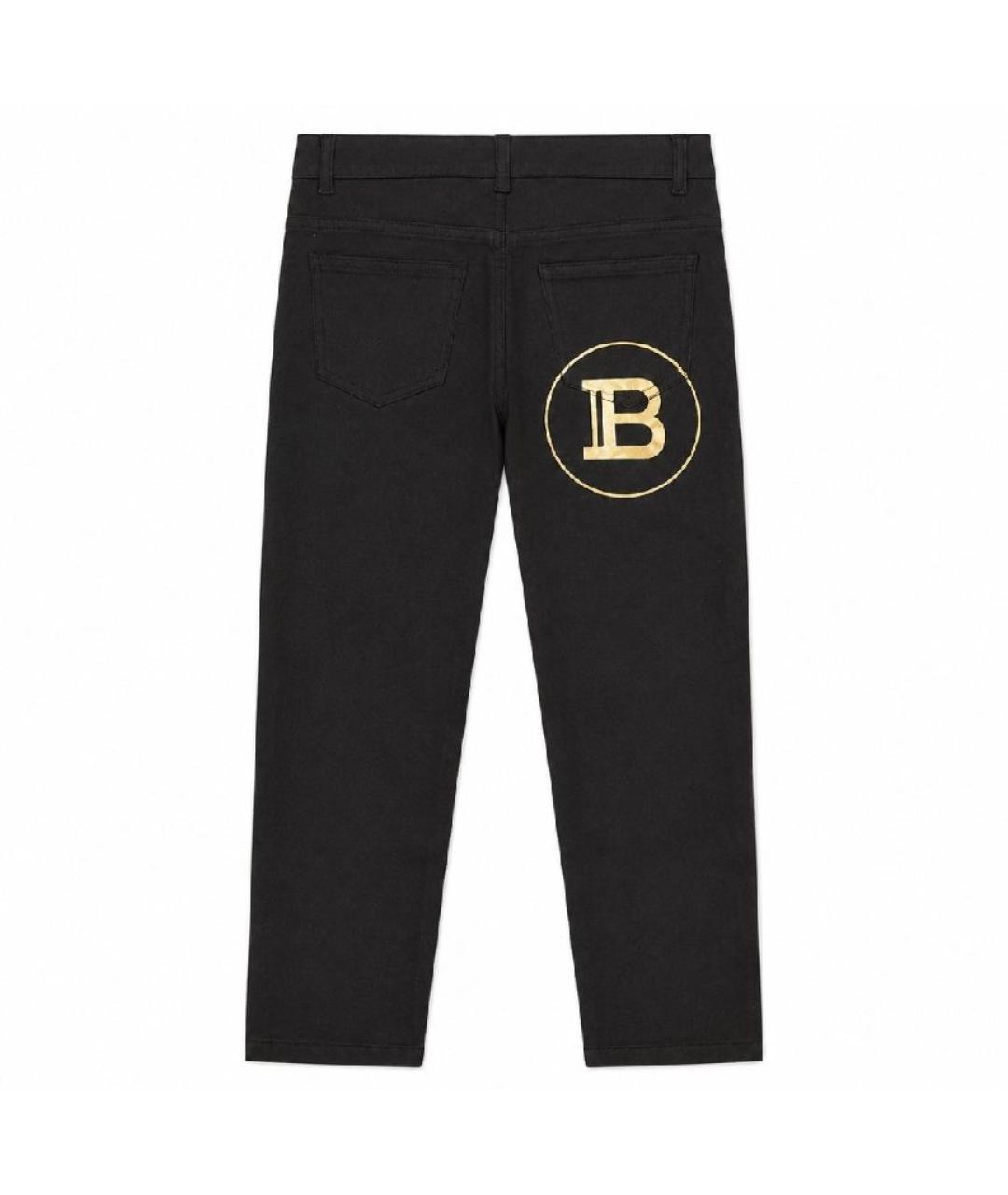 BALMAIN Черные хлопковые детские джинсы, фото 2