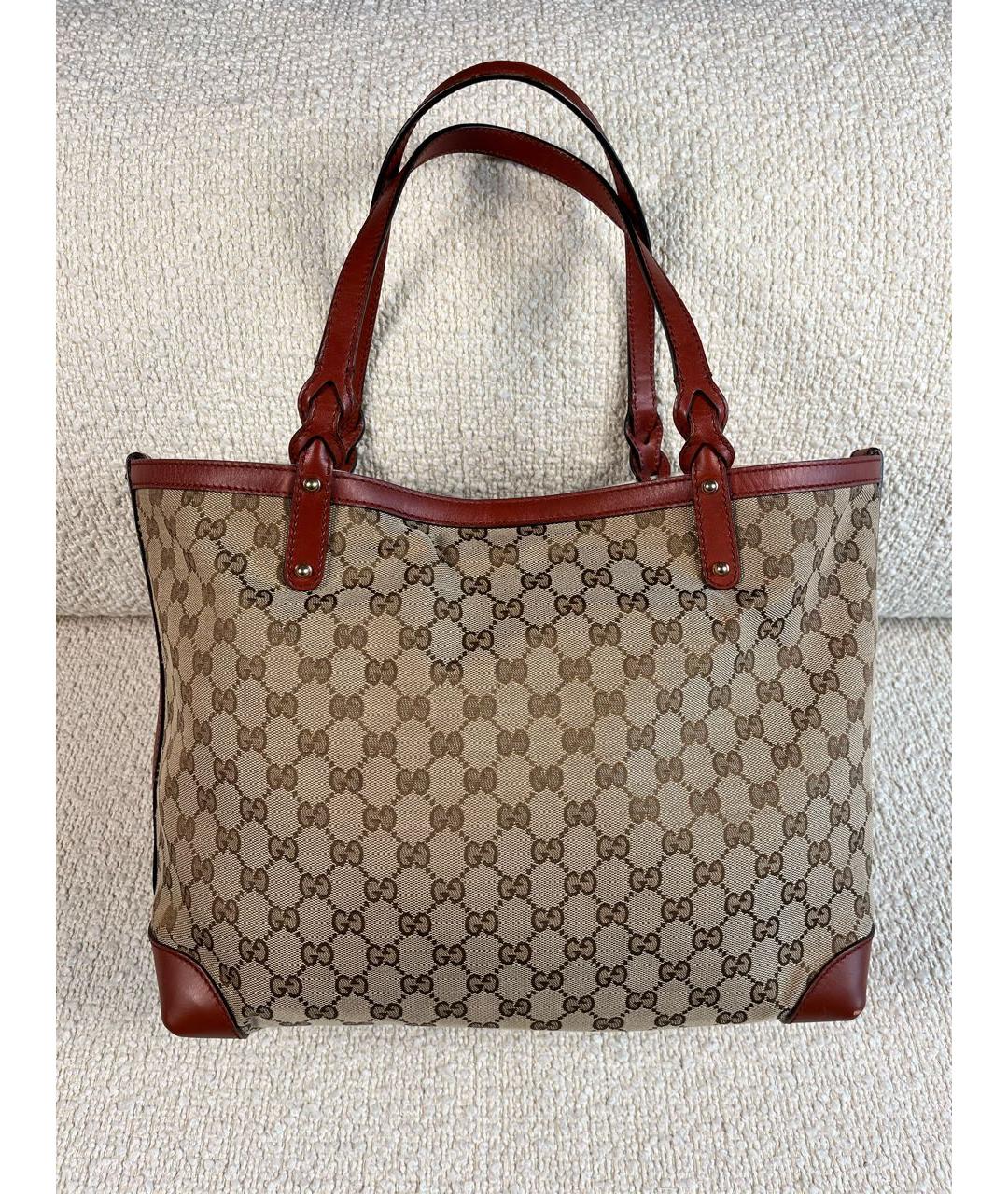 GUCCI Бежевая сумка тоут, фото 3