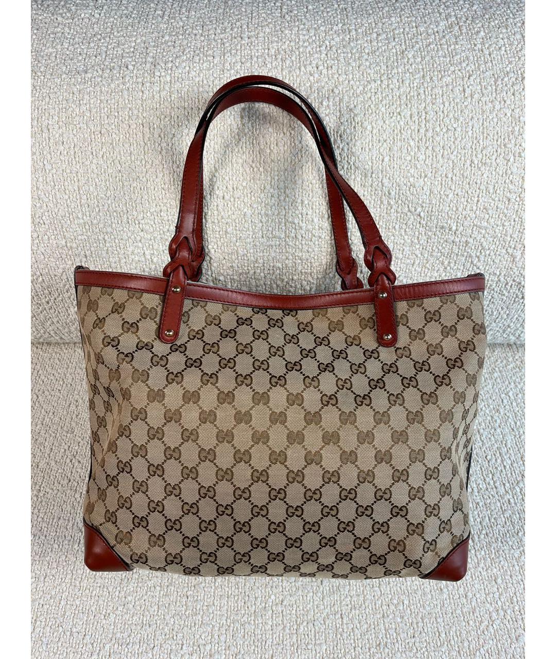 GUCCI Бежевая сумка тоут, фото 9