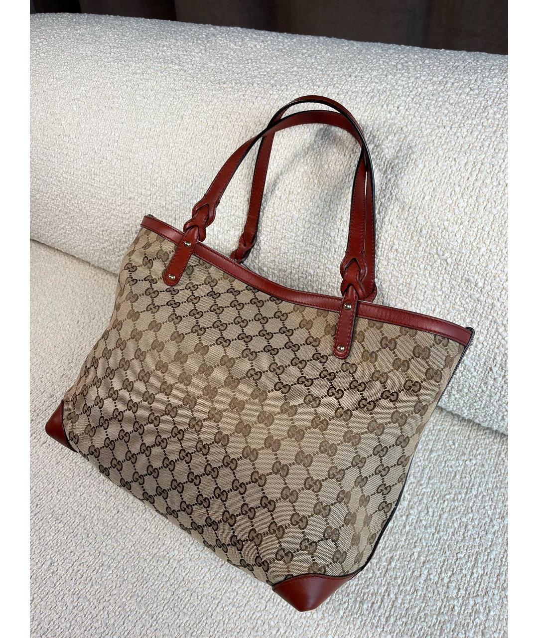GUCCI Бежевая сумка тоут, фото 5