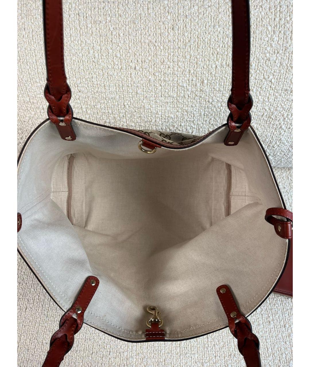 GUCCI Бежевая сумка тоут, фото 4