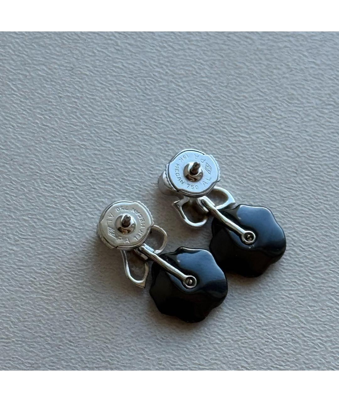 CHANEL Черные серьги из белого золота, фото 3
