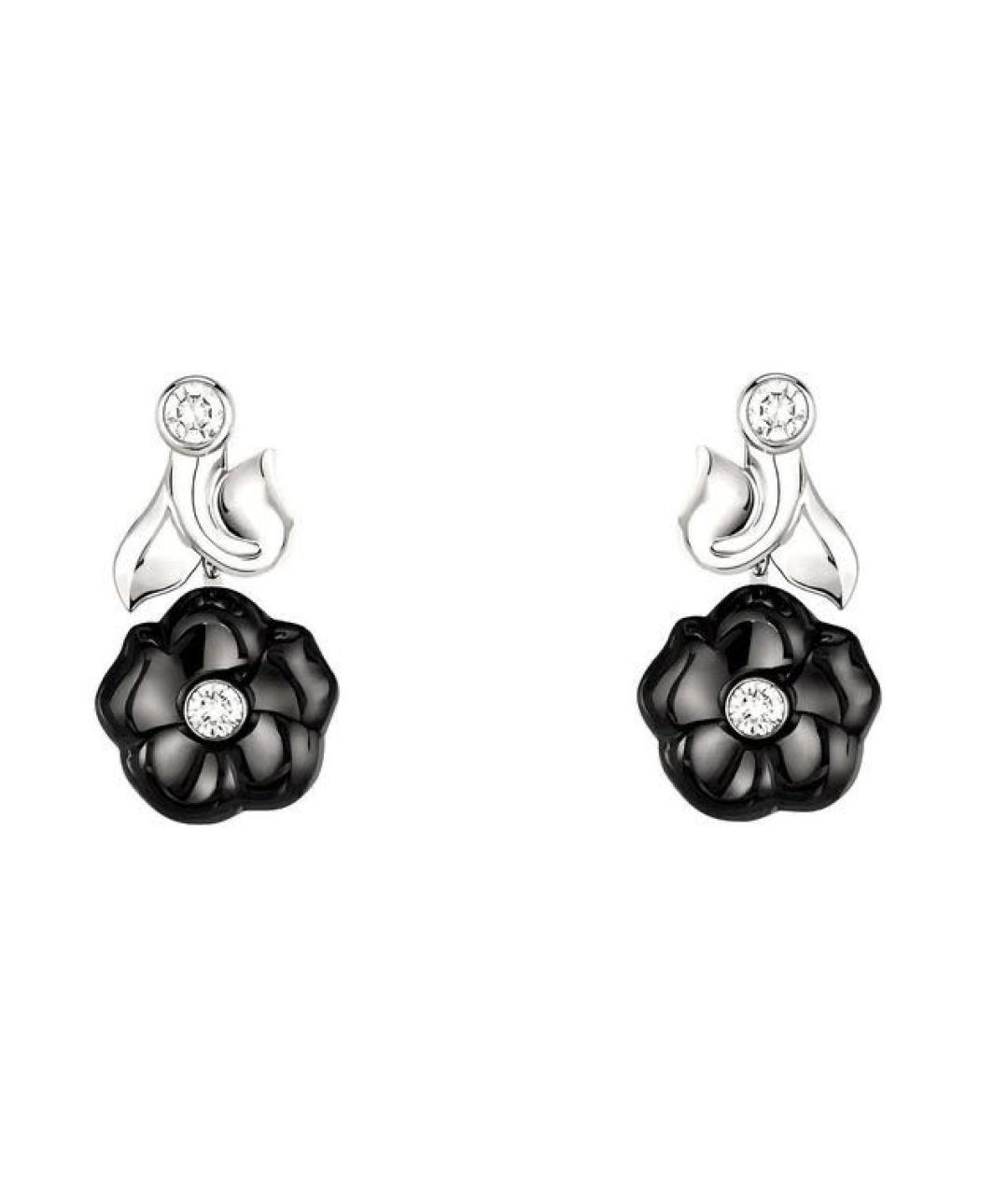 CHANEL Черные серьги из белого золота, фото 9