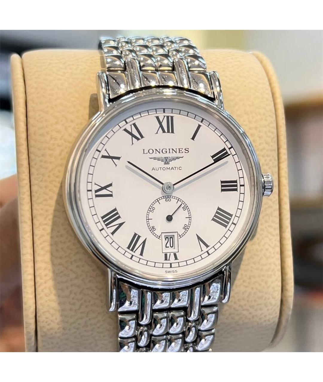 LONGINES Белые стальные часы, фото 2
