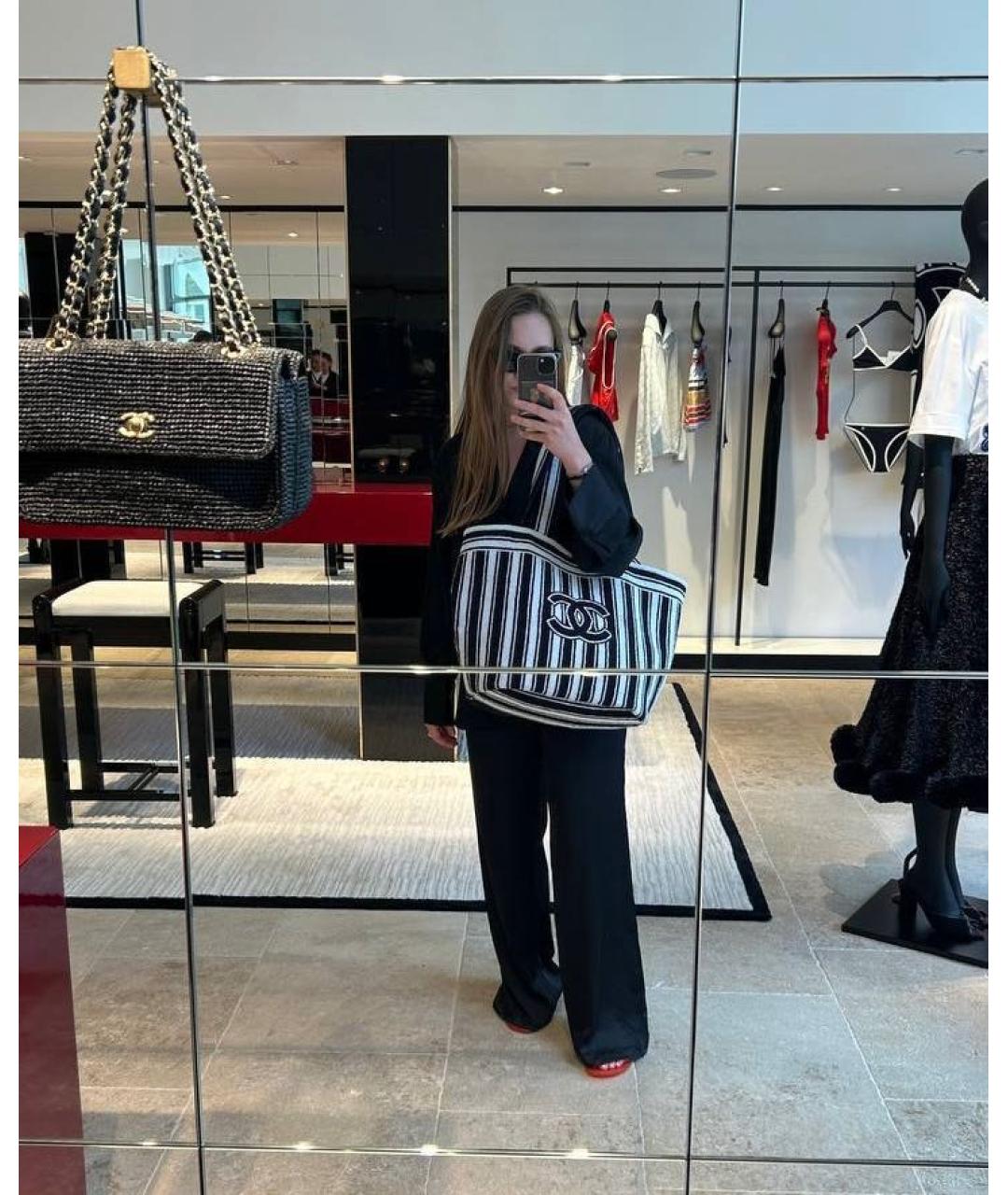 CHANEL Хлопковая пляжная сумка, фото 4