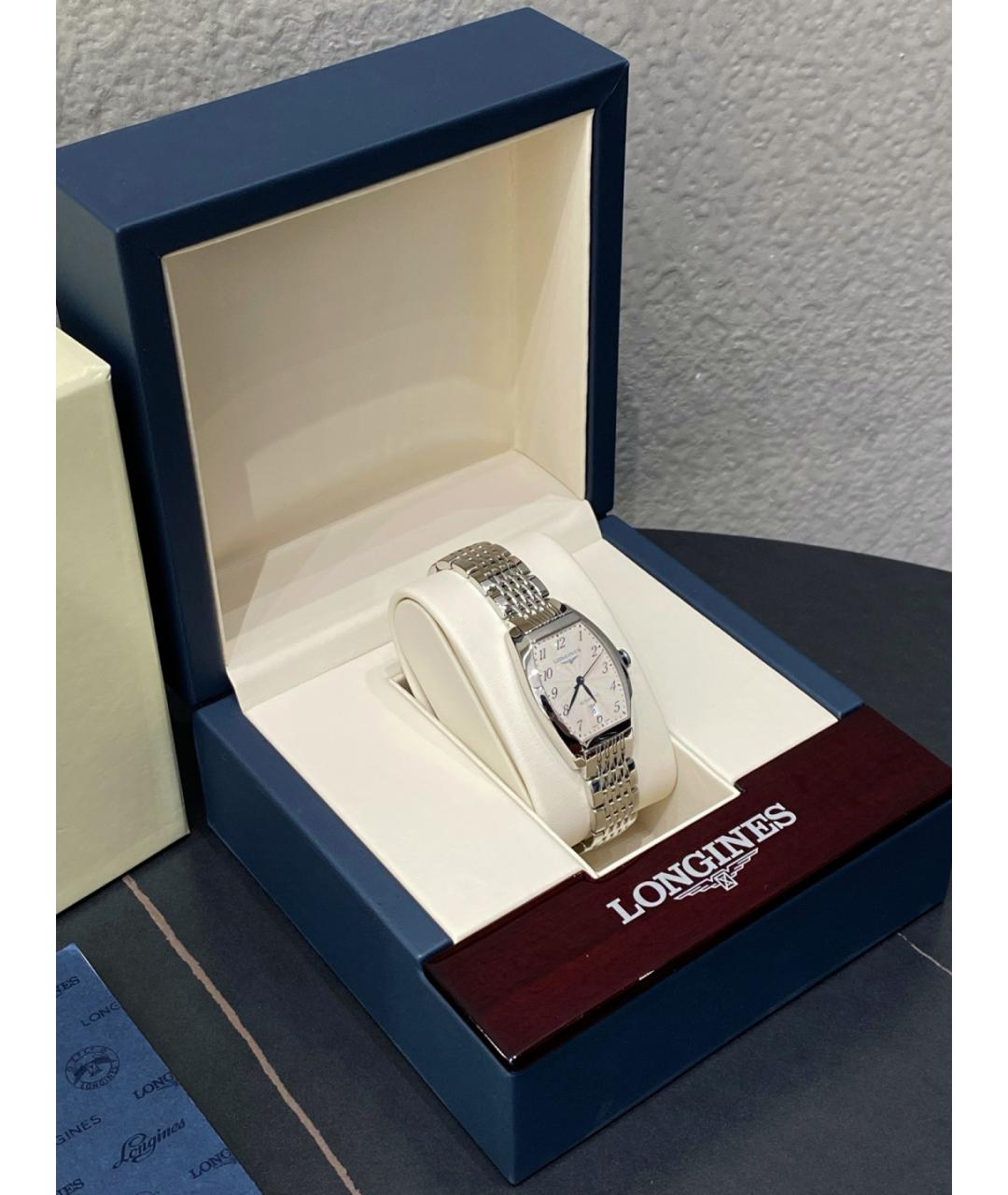 LONGINES Белые стальные часы, фото 4
