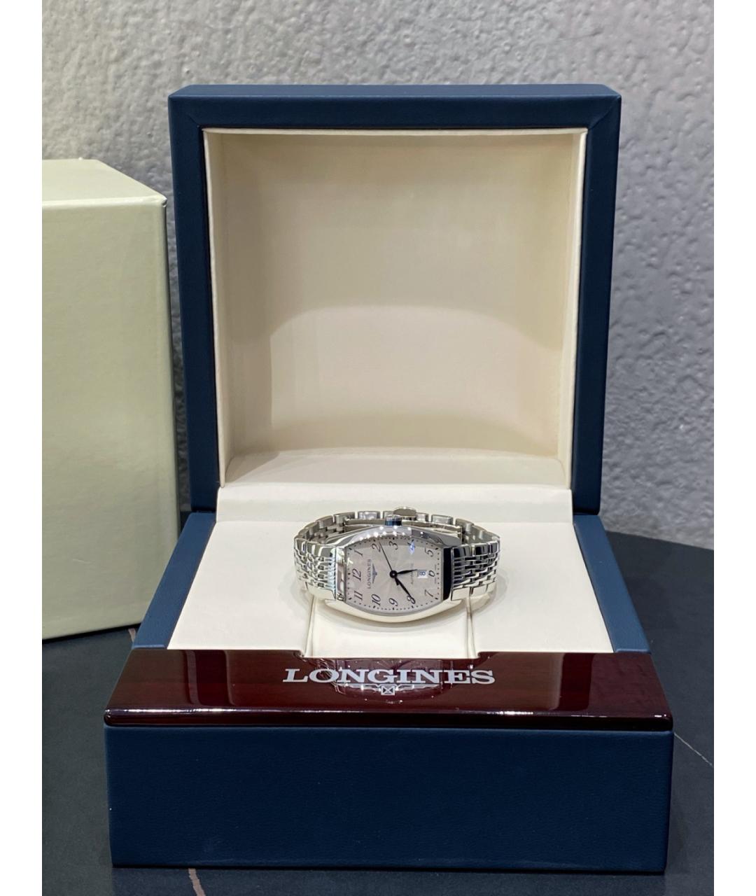 LONGINES Белые стальные часы, фото 2