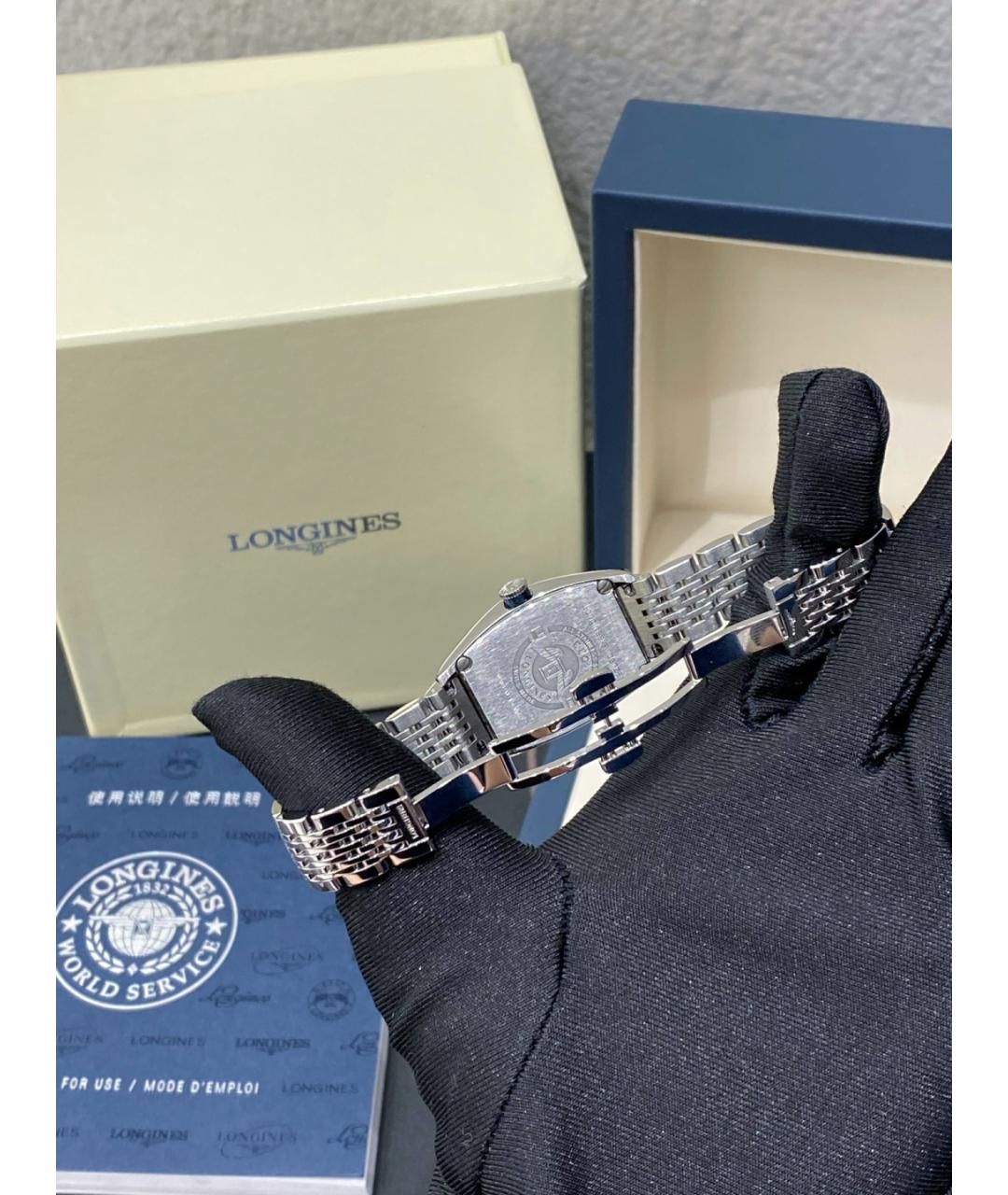 LONGINES Белые стальные часы, фото 7