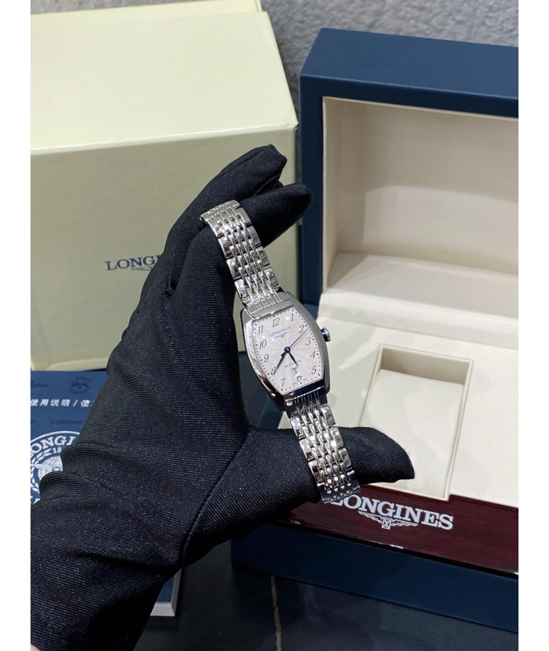 LONGINES Белые стальные часы, фото 6