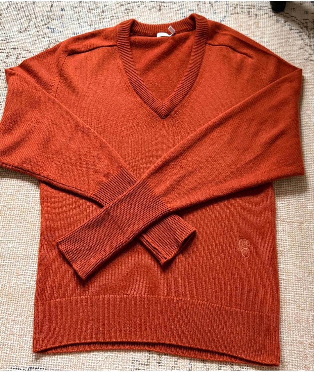 CHLOE Оранжевый кашемировый джемпер / свитер, фото 9