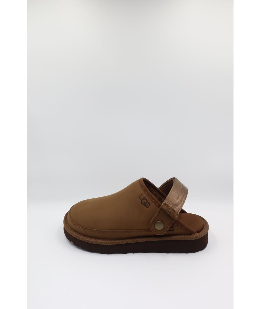 UGG AUSTRALIA Коричневые замшевые сандалии, фото 2