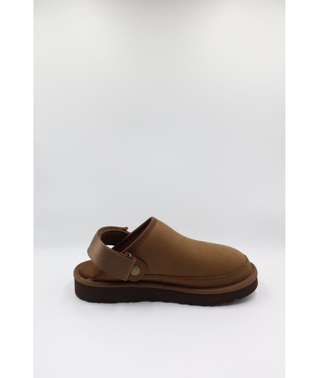 UGG AUSTRALIA Коричневые замшевые сандалии, фото 6