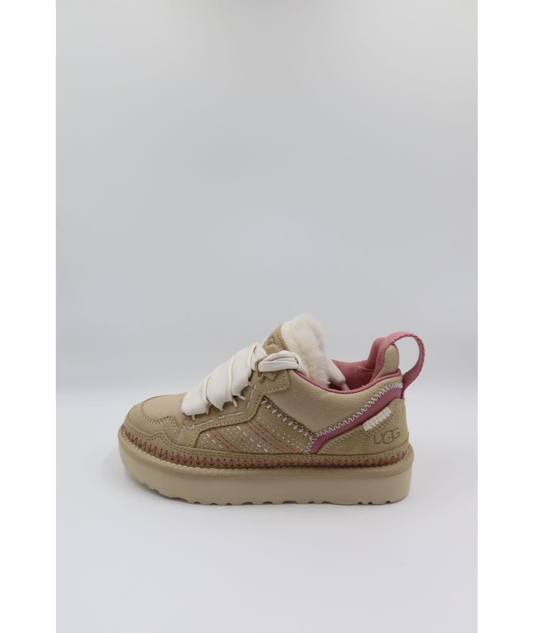 UGG AUSTRALIA Бежевые замшевые кеды, фото 2