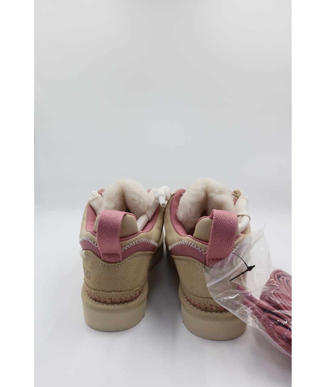 UGG AUSTRALIA Бежевые замшевые кеды, фото 5