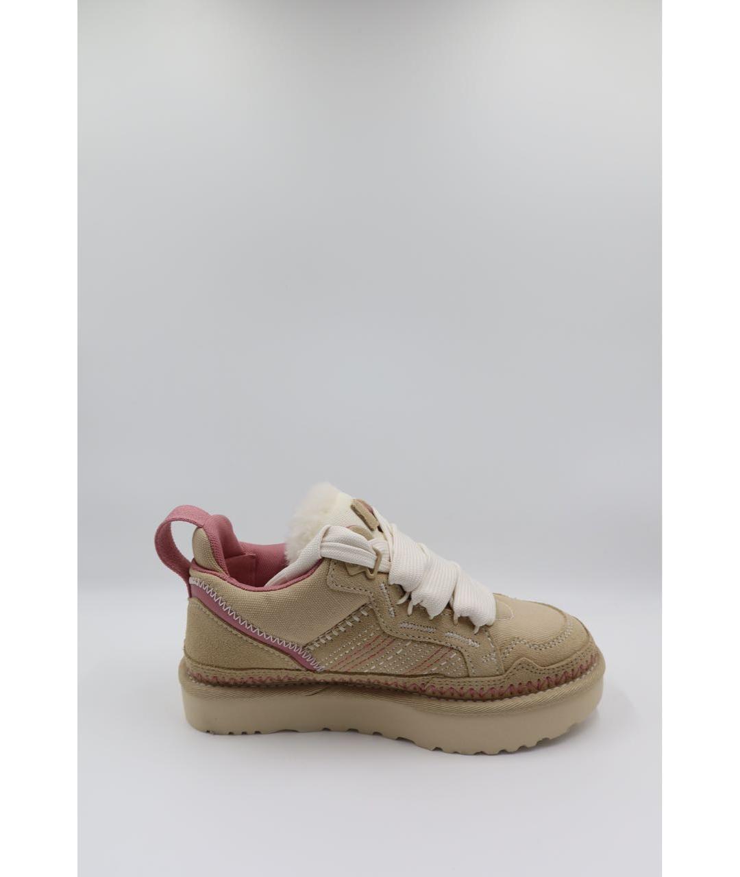 UGG AUSTRALIA Бежевые замшевые кеды, фото 7