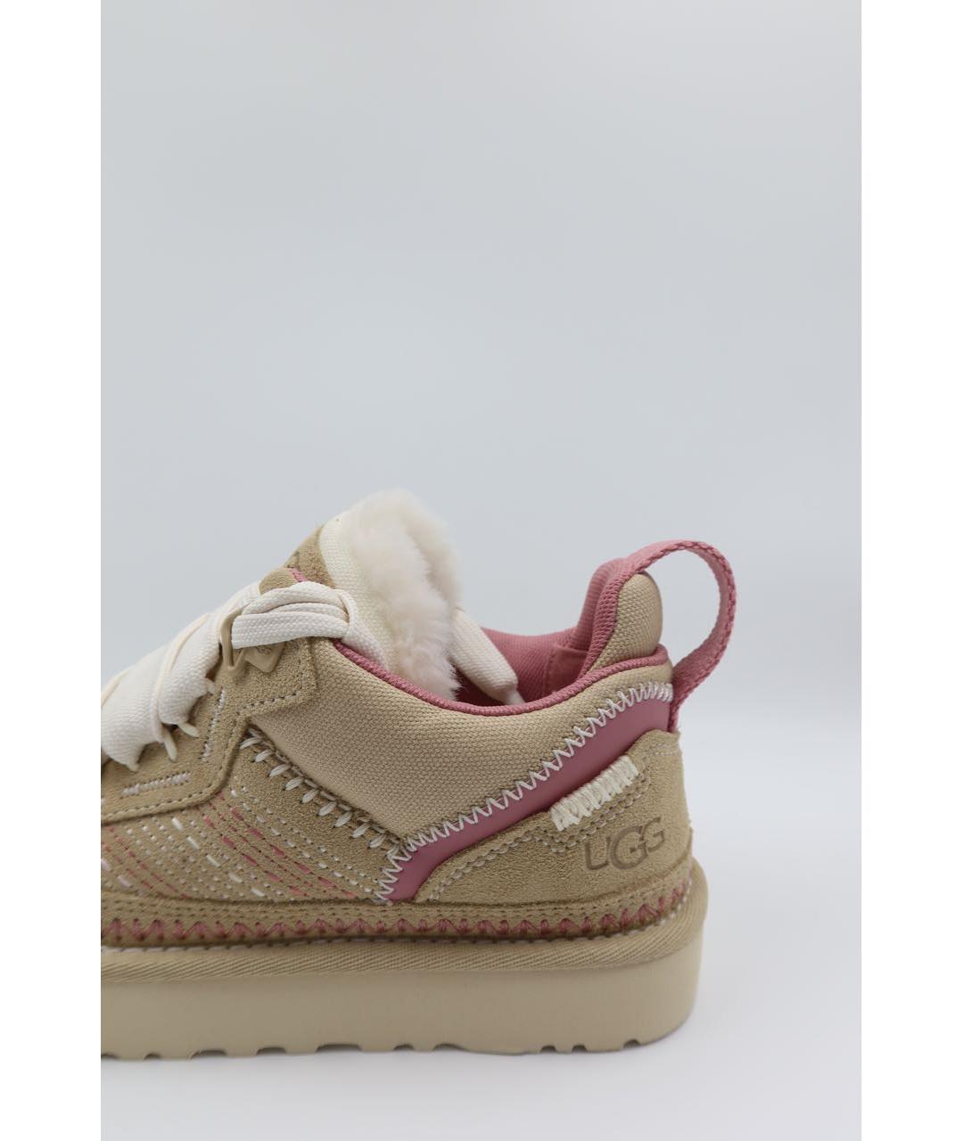UGG AUSTRALIA Бежевые замшевые кеды, фото 4