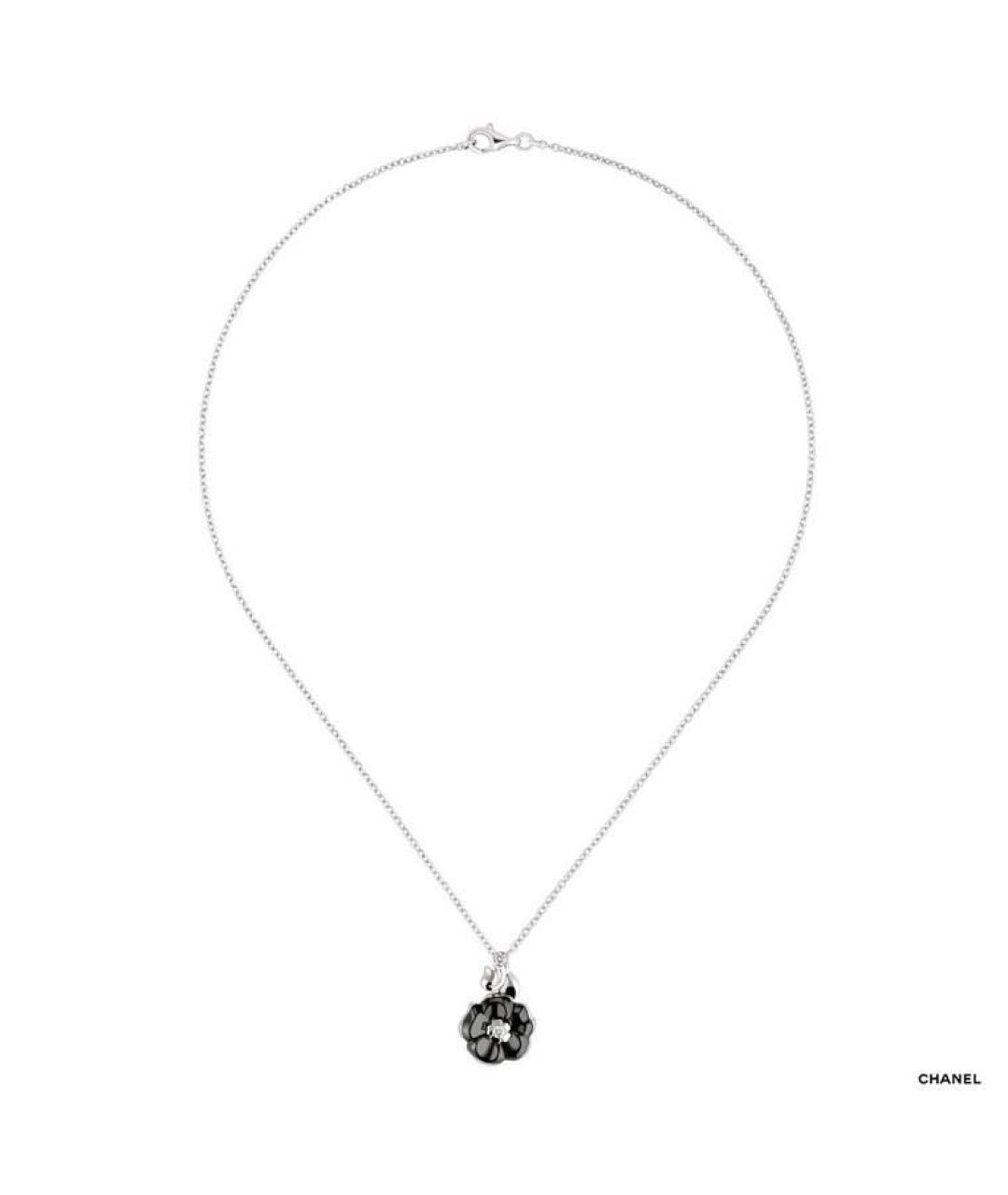 CHANEL Черная подвеска из белого золота, фото 9