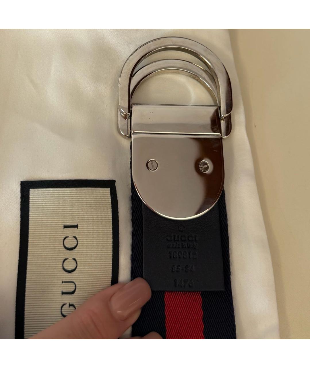 GUCCI Синий ремень, фото 2
