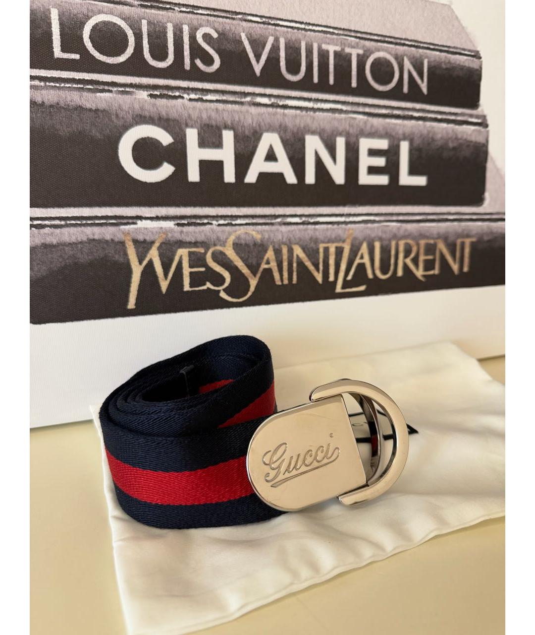 GUCCI Синий ремень, фото 4