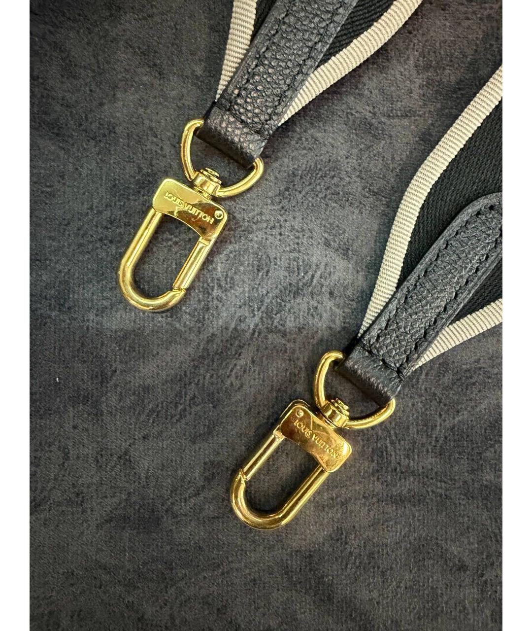 LOUIS VUITTON Черная кожаная сумка через плечо, фото 5