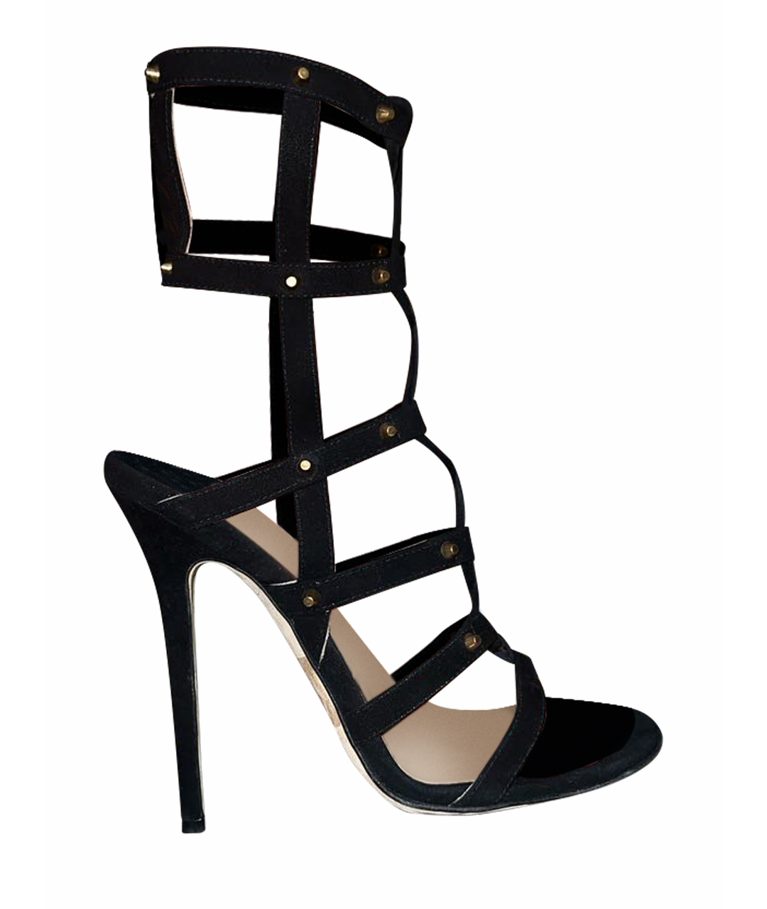 JIMMY CHOO Черные замшевые босоножки, фото 1