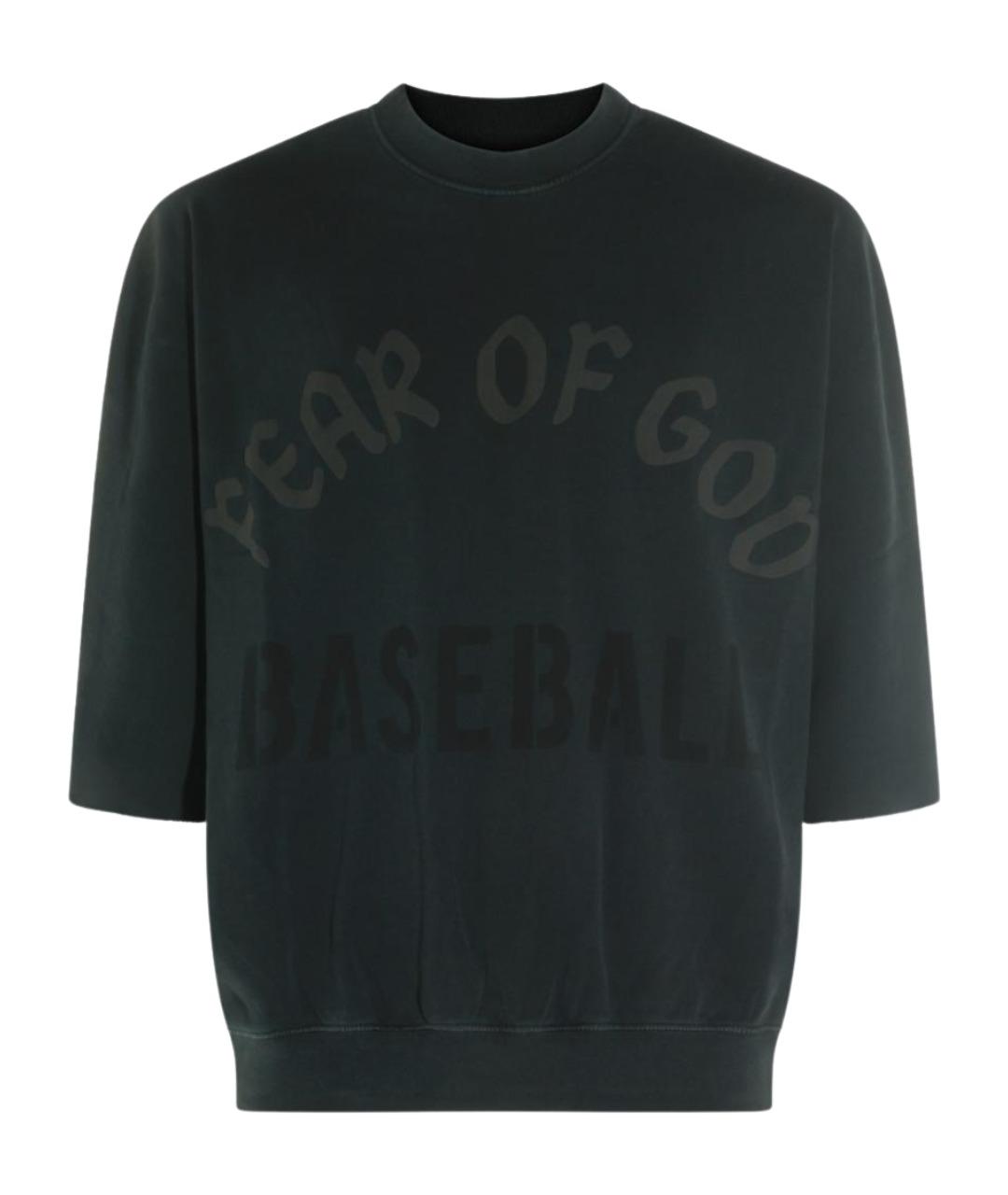 FEAR OF GOD Черная хлопковая футболка, фото 1